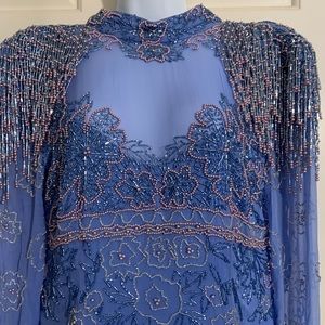 Niteline by Della Roufogali blue dress with sequins  size 8